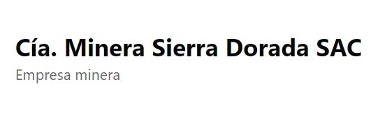 MINA SIERRA DORADA 